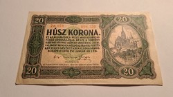 Húsz korona 1920 20 korona sorszám között  pont