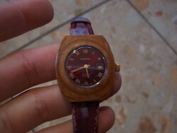 Rare wooden retro watch winder, good jaw strap for replacement