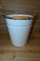 Retro old Bonyhád enamel bucket bucket
