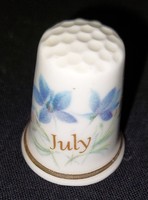 English porcelain thimble (inscribed July)