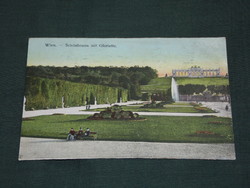 Képeslap, Postkarte, Ausztria, Wien. Schönbrunn mit Gloriette kastély park részlet