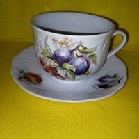 " Limoges " francia,jelzett, porcelán teás csésze +alátét.