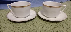 Old, shielded, elegant, Zsolnay tea cup, 2 pcs.