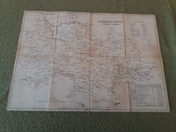 Szatmár vármegye németnyelvű 19. századi térképe