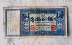 Ritkább évjáratú, 1909-es birodalmi 100 márka (F) – Német császárság | 1 db bankjegy