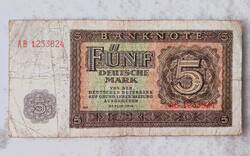 1948-as NDK 5 márka (F+) | 1 db bankjegy