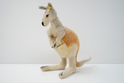 Mid century linda steiff kangaroo / retro mohair