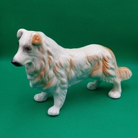 Rare collector's antique Hólloháza Szakmáry porcelain dog figurine from the 1940s