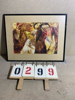 XX. század eleji szignált festmény, 34 x 50 cm-es. 0299