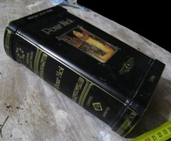 Antik stílusú, könyv formájú kávés fém doboz - Klimt