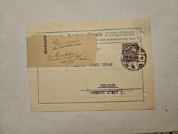 1928 letterhead postcard Budapest