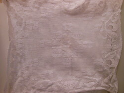 Handmade - lace - 57 x 52 cm - snow white - old - Austrian - flawless