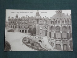 Képeslap, Postkarte, Spanyolország, BARCELONA Hospital de San Pablo.  Pabellones.