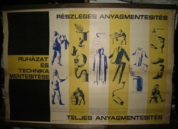 Clearance - large civil defense poster on a wooden hanger
