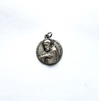 Saint Francis of Assisi silver pendant