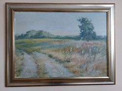 Field landscape painting by Gábor Walter