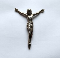 Silver-plated representation of Jesus (mountable, crucifix part)