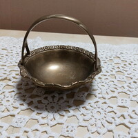 Copper round basket with handles