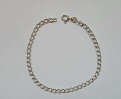 Women's men's silver bracelet with larger eyes