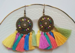Colorful tassel earrings called Rainbow fantasy