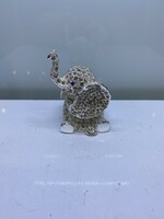 Elephant jewelery holder encrusted with crystal stones