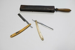 Krautsieder j. Újpest, luxury razor in a paper case, chamfer, chamfer leather