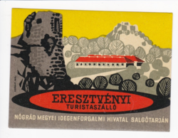Eresztvényi tourist hostel - suitcase label from the 1960s