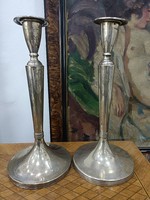 640G beautiful pair of silver candle holders
