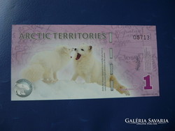 Arctic territories $1 2012 arctic fox! Ouch! Rare fantasy money!