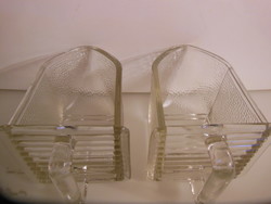 Spice holder - 2 pcs. - 1950 - Heye schavenstein - pressed glass - perfect