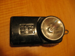 Retro metal-tex black flashlight