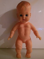 Baby - marked - boy - whistle - 24 x 14 cm - glass or plastic eyes - retro - flawless