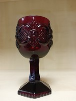 Vintage ruby red avon glass, goblet