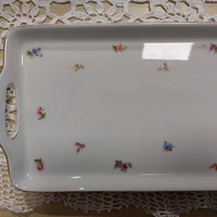 Porcelain tray with small flowers, large size