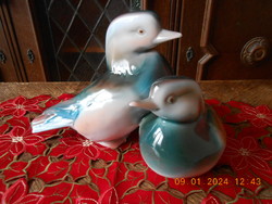 Ravenclaw porcelain, pair of large wild ducks