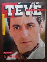Tévé magazin is a free supplement of épszabadság 1993. March 13-19. Al Pacino on the cover