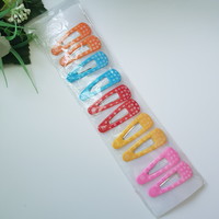 10 pcs colorful, flower-patterned hair clips, hair accessories for little girls
