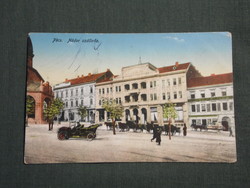 Képeslap, Pécs, Széchenyi tér, Nádor szálló részlet