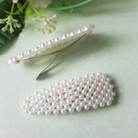 New, large pearl snap hair clip, hair ornament
