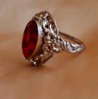 Antik ötvös ezüst gyűrű