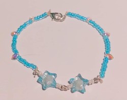 Light blue handmade women's bracelet