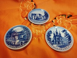 Royal Copenhagen, 3 small decorative plates