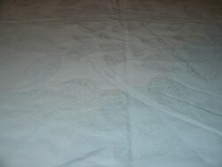 Antique damask pillowcase with large flowers