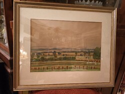 Foreign painter's watercolor from 1936
