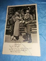 Antique 1940 florian geier reg. Photo postcard of a German cavalryman with his partner, original according to the pictures