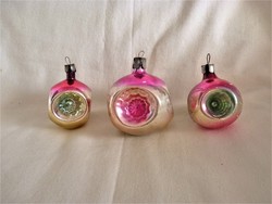 Old glass Christmas tree decorations! - 3 Playful reflex balls!