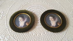 2 velvet miniature picture frames.