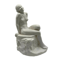 Erzsébet Hann Forgács (1897-1954): nude sunbathing on a rock - m1263