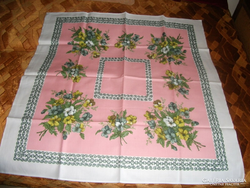 Australian linen painted colored tablecloth, unused, size: 88 x 89 cm delivery cost