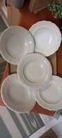 Zsolnay tendril-patterned porcelain deep plate 5 pcs